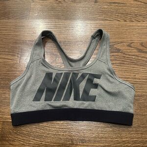 Nike Women's Gray and Black Sports Bra Size S
